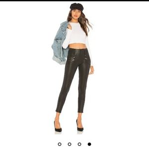 NWT Hudson Black Wax Coated High Rise Skinny Jean